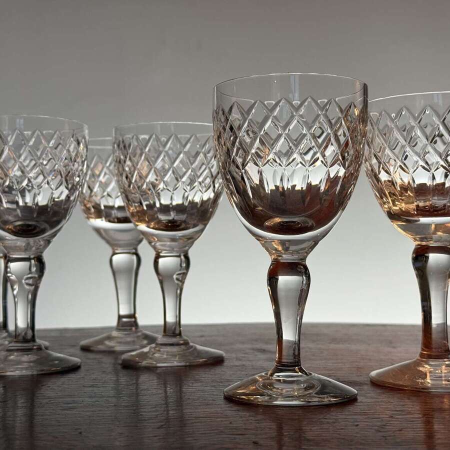 6 Royal Brierley Coventry Wine Glasses 5 &frac34;&rdquo;