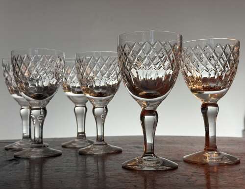 6 Royal Brierley Coventry Wine Glasses 5 ¾”