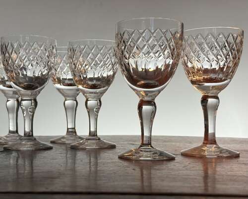 6 Royal Brierley Coventry Wine Glasses 5 ¾”