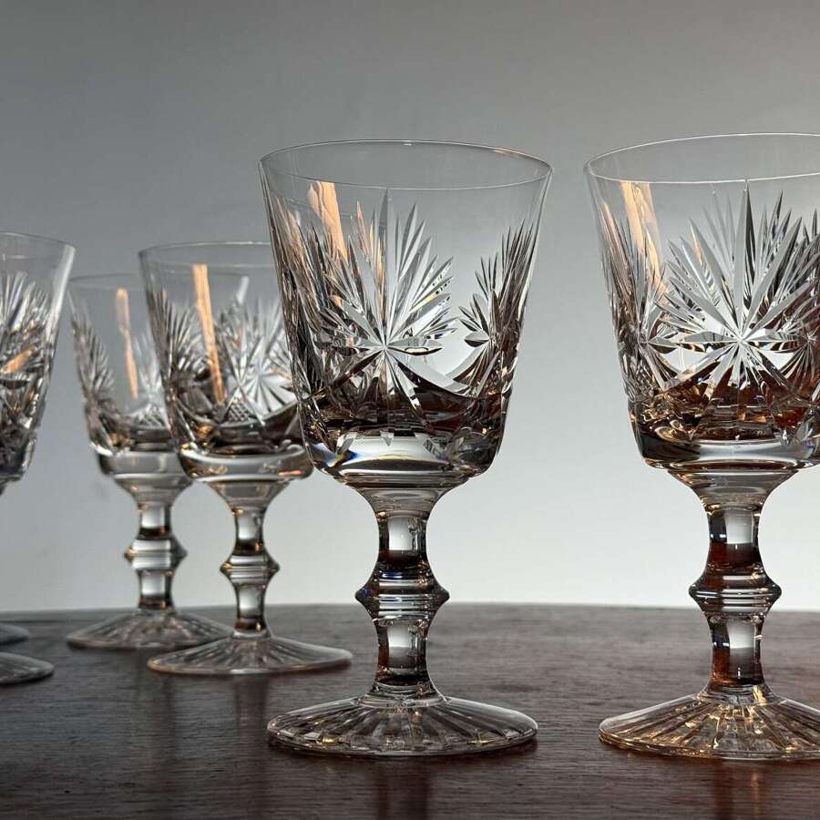 10 Star of Edinburgh Large Wine Goblets c1950s