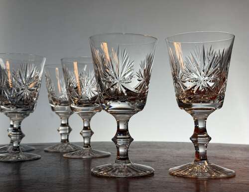10 Star of Edinburgh Large Wine Goblets c1950s