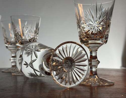 10 Star of Edinburgh Large Wine Goblets c1950s