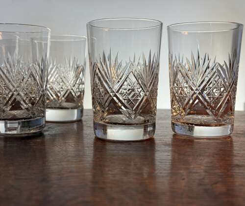 6 Thomas Webb St Andrews Water Glasses 8oz
